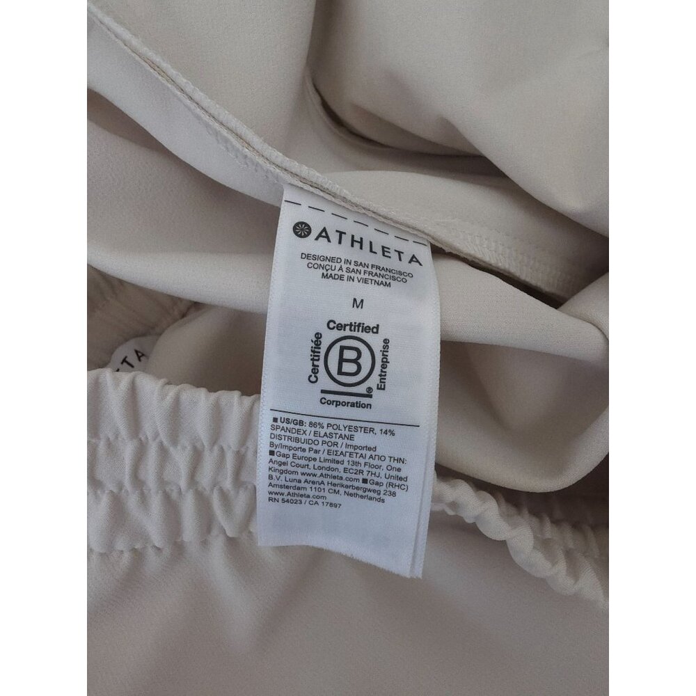 Athleta ENDEAVOR Beige Wide Leg Athleisure Relaxed Pants Women's Sz M - Picture 6 of 7